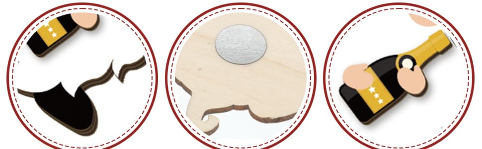 Interchangeable Wooden Gnome Decor Holiday Seasonal Gnome Decorations with Magnet Pieces and Detachable Hats Changeable Welcome Sign for Home(Black Style)