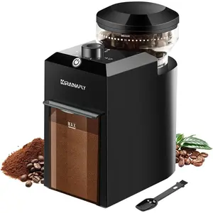 Electric Burr Coffee Grinder, Adjustable 28 Precise Grind Setting for French Press, Drip Coffee and Espresso, 12 Cups, Black