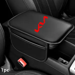 Kia Car Center Console Protective Pad, PU Leather, Stain-Resistant, Wear-Resistant, Easy Installation, Suitable for Men and Women