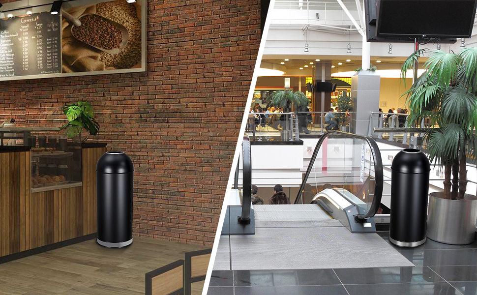 GARVEE Commercial Grade 17 Gallon Brushed Stainless Steel Open Top Trash Can for Home, Office, Restaurant, Kitchen, and Restroom Use - Durable Waste Bin Design for Efficient Waste Management