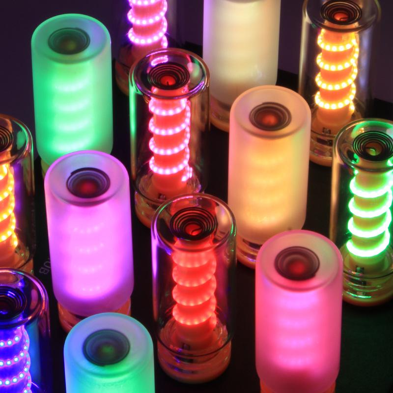 1 USB small night light touch color LED night light in the car ambient light Edison bulb incandescent ceramic light transparent touch bedside sleeping light portable multi-color LED ambient light that lights up