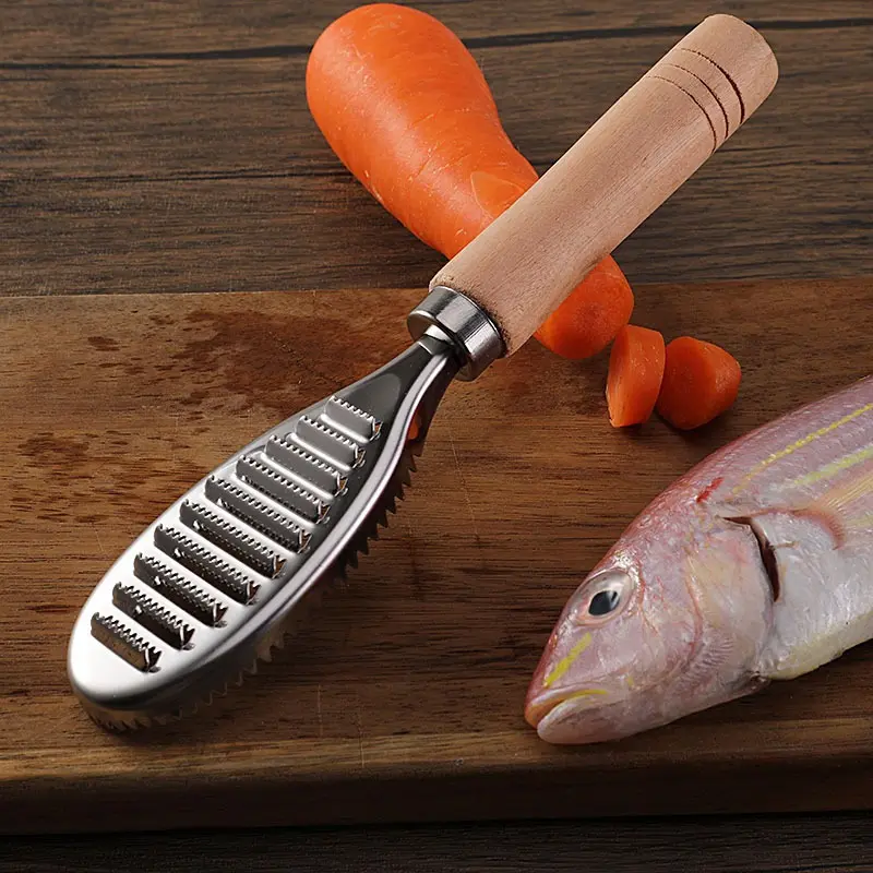 Fish Scale Scraper Magic Tool for Removing Fish Scales, Fish Scaling Tool, Special for Killing Fish, 304 Stainless Steel Home Fish Scaler and Fish Scale Shaver
