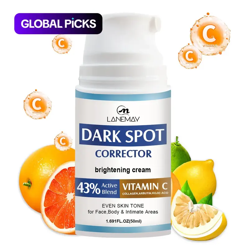 Dark Spot Corrector with 43% Active Vitamin C Complex, Beauty Collagen, Acid & Vitamin Blend | Evens Skin Tone for Face, Body & Intimate Areas | Reduces Age Spots & Brightens Dull Skin | Ideal for All Skin Types & Sensitive Areas Care #GLOBAL PICKS