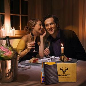 Magnetic Closure Slim Front Pocket Wallet for Men – RFID Blocking, Holds 12 Cards and Money Clip