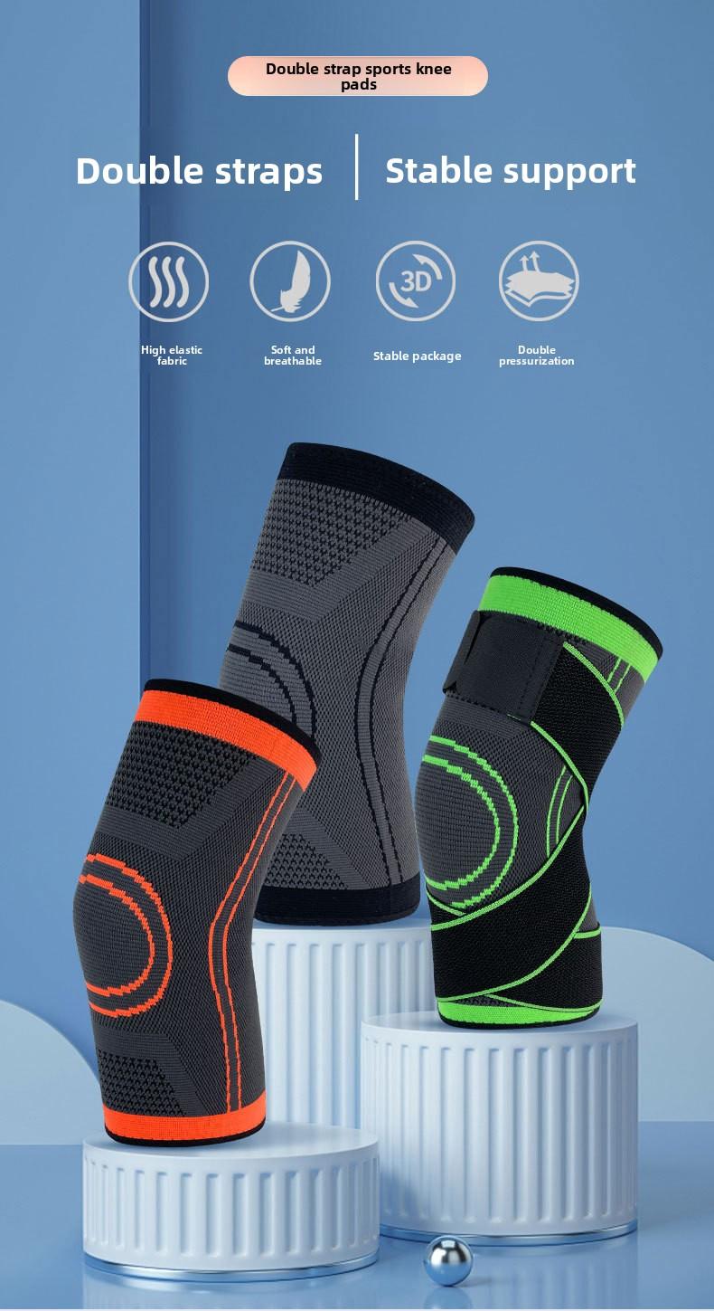 Professional outdoor sports compression strap knee brace for hiking, cycling, running, non-slip nylon knee and leg protector
