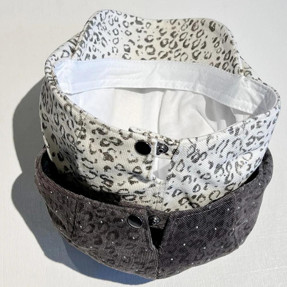 HT4874 Berets Shiny Spring Autumn Hat Men Women Leopard Artist Painter Beret Hat Male Female Ivy Flat Cap Adjustable Beret Caps