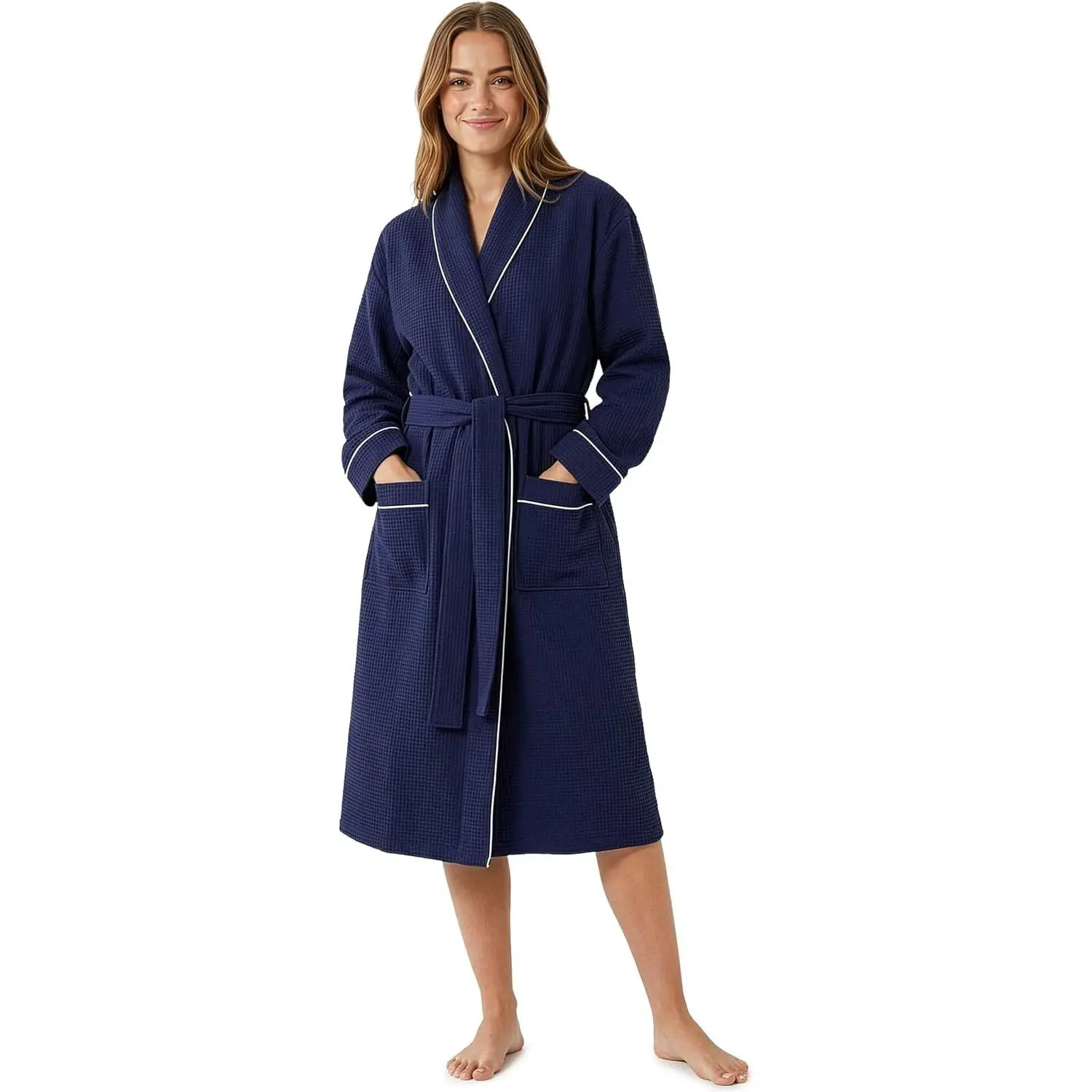Get Trend Waffle Robes for Women S-2XL, Lightweight Soft Bathrobes, Cozy Loungewear House Coat for Spa, Shower & Hotel