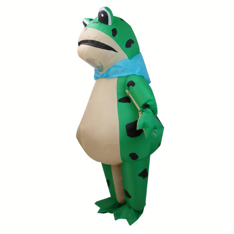 Adorable Funny Trendy Frog Design Inflatable Suit, Full Body Inflatable Cartoon Doll Outfit, Halloween Christmas LARP Party Supplies Photography Props, Stage Performance Accessories, Perfect Gift