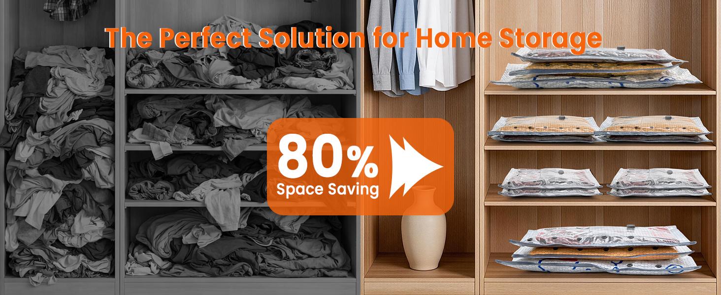 Vacuum Storage Bags for Travel, 15 Pack Vacuum Seal Bags for Clothing With Cordless Electric Pump, Space Saver Bags for Luggage, Clothes, Ideal for Home, Seasonal Storage, and Packing for Travel