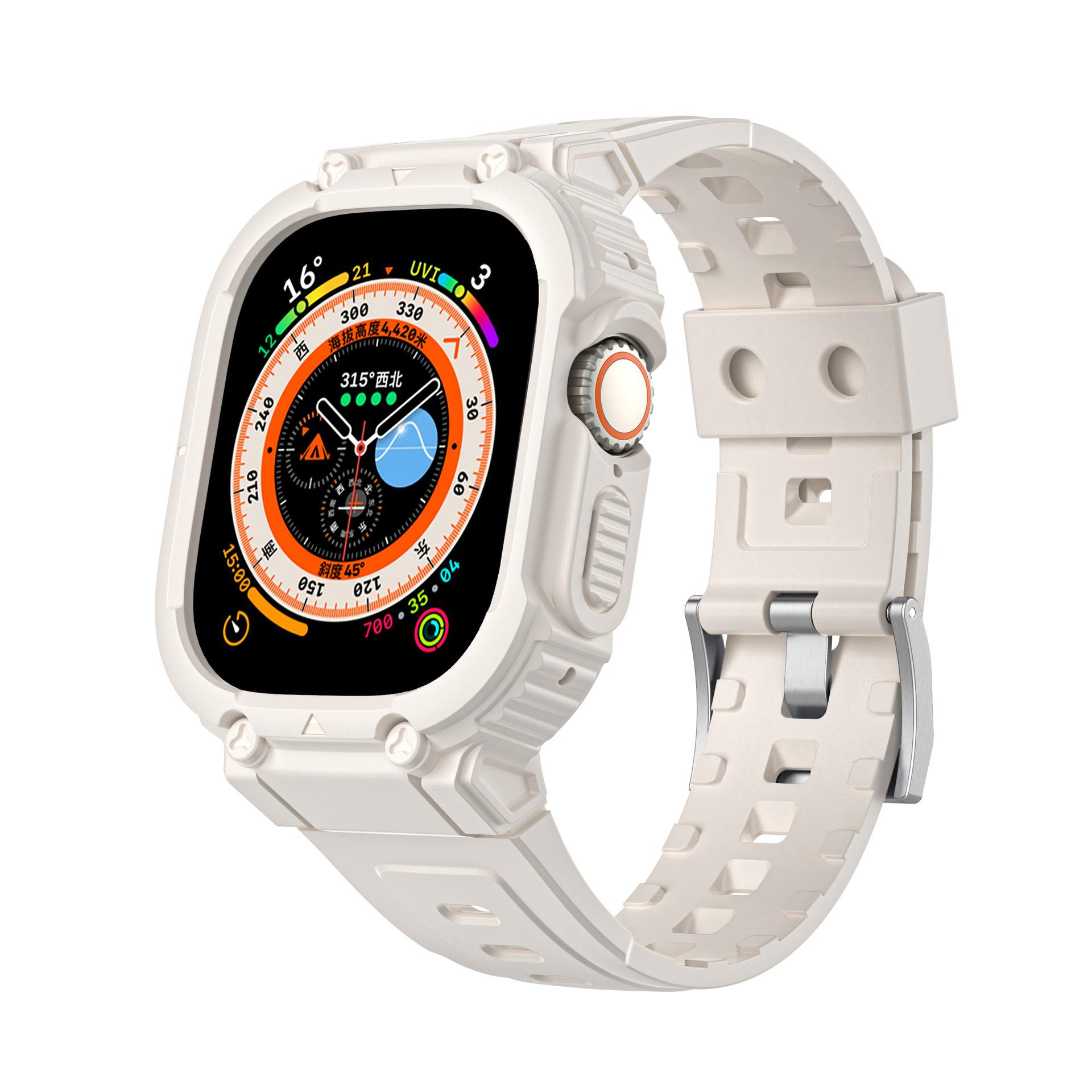 Suitable for watch8, ultra3, iwatch11, armored integrated Apple watch strap
