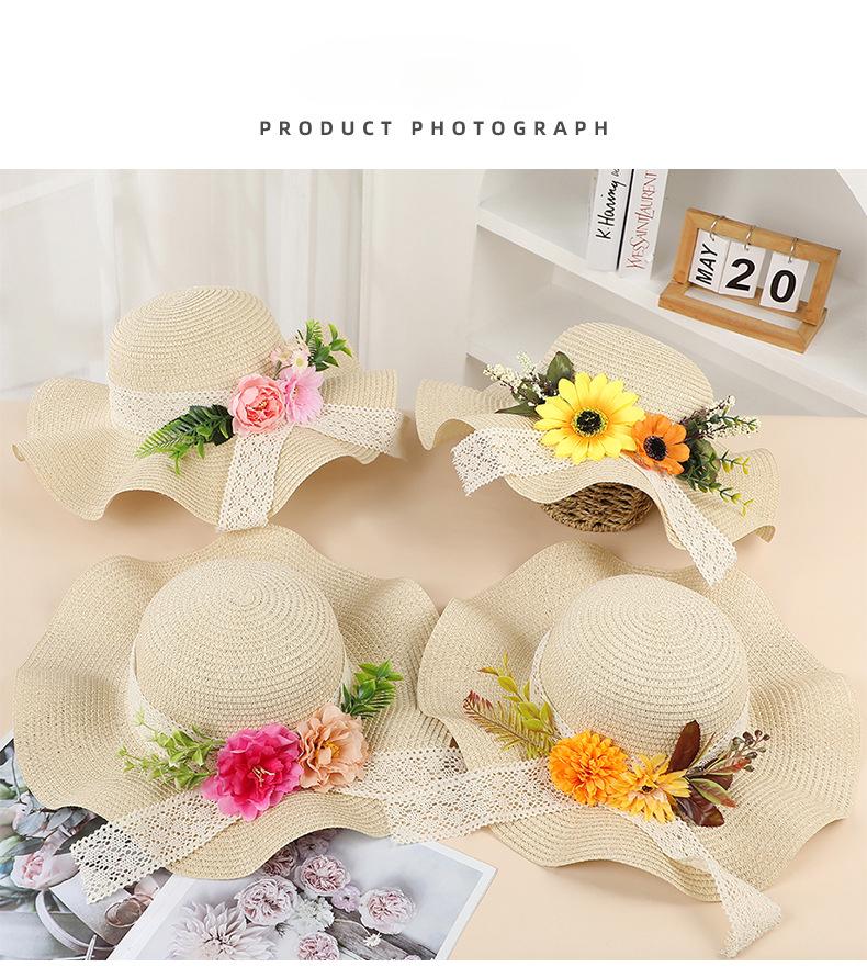 Summer sun hat, wide-brimmed straw hat, handmade, natural materials, DIY material kit