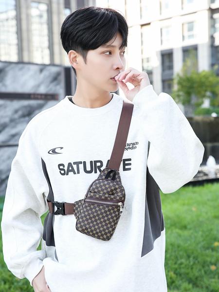 Men's Casual Solid Color Zipper Belt Bag, Fashionable Lightweight Chest Bag for Daily Commuting, Portable Sling Bag for Men, Zipper Fanny Pack