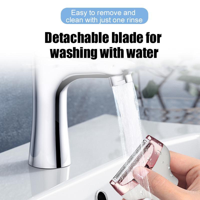 4 in 1 Electric Shaver, 1 Box USB Rechargeable Hair Removal Tool with Replacement Heads, Gentle Hair Removal Tool for Face, Eyebrow, Nose, Arm, Leg, Body, Rechargeable Shaver Machine, Shaving Machine, Personal Care Appliances