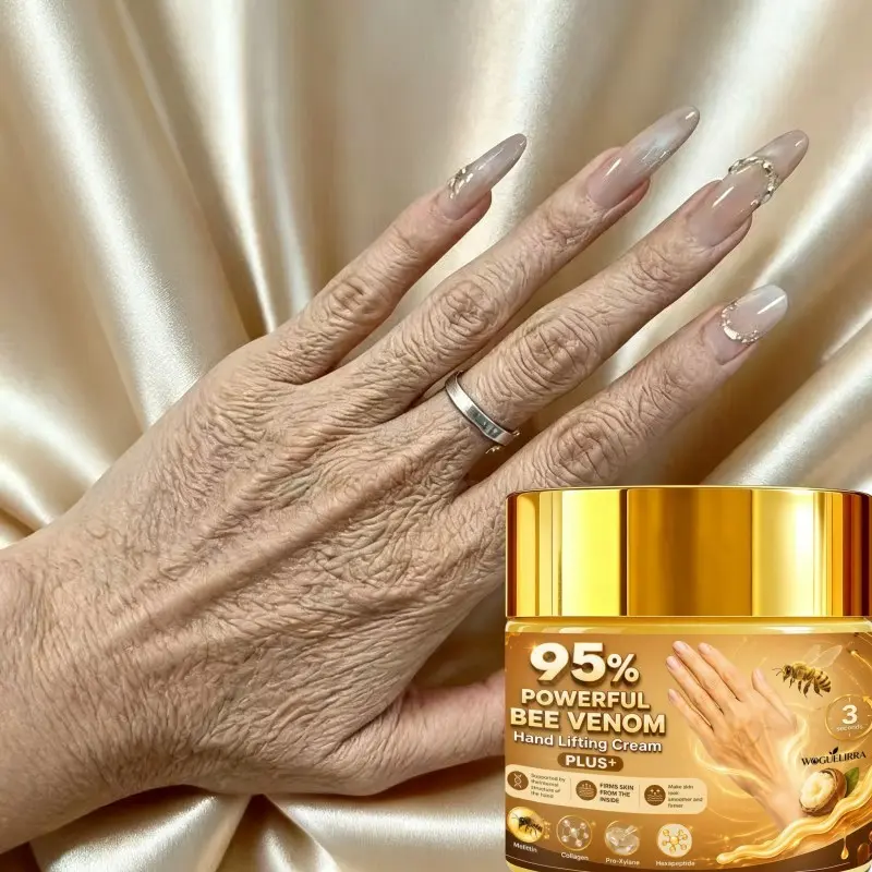 Bee Venom Hand Lifting Cream, 65% Urea, Avocado, Vitamin E, Lactic Acid, Smooths Hand Lines, Tightens, Moisturizing, Nourishes Hands, Even Glow