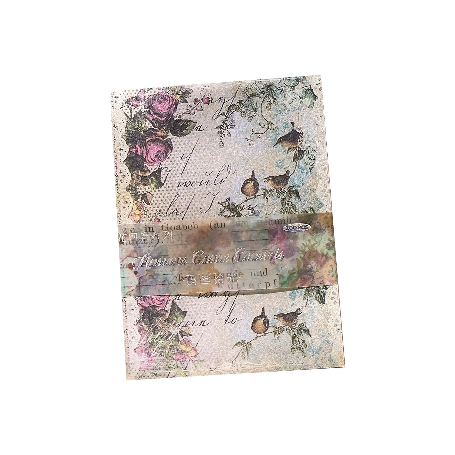 Floral Echo Series Craft Paper - Light Retro Artistic Background Paper for Adults' DIY Journaling, Scrapbooking Set, 6 Designs Mixed Batch