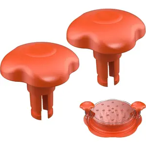 2 PCS Chicken Shredder Handle Ergonomic Handle, Meat Shredder Knobs Suitable Chicken Shredder, 2.36 * 2.36 * 2.24inch(Orange)