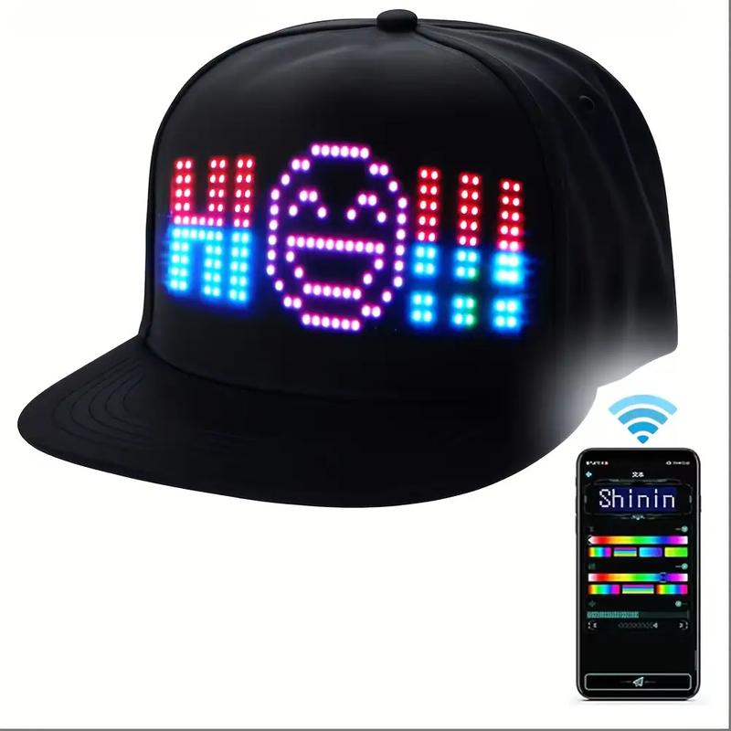 LED Cap with Wireless Control for Messages And Images - Stylish Glowing Baseball Hat Accessories