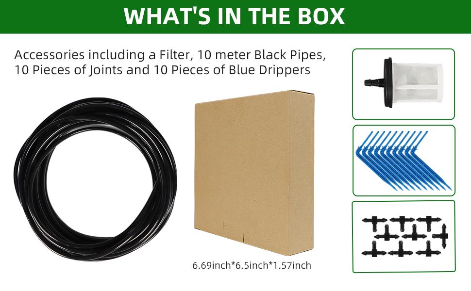 Drip Irrigation Kit System, Powered Auto Easy DIY Device Supported Pots Plants, 6-12 Timing Modes With Anti-Siphoning Device (Expansion Kit/Accessories Kit) Drip Irrigation Kit System, Powered Auto Easy DIY Device Supported Pots Plants, 6-12 Timing Modes With Anti-Siphoning Device (Expansion Kit/Accessories Kit)