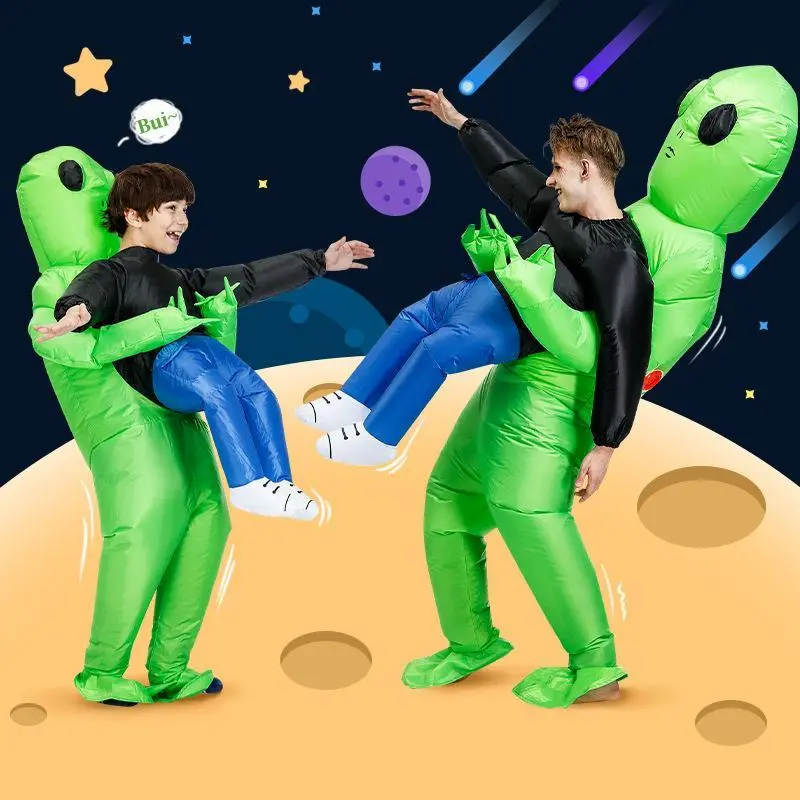 ET-Aliens Inflatable Costume Scary Monster Cosplay For Adult Kids Thanksgiving Christmas Party Festival Stage Children Clothing