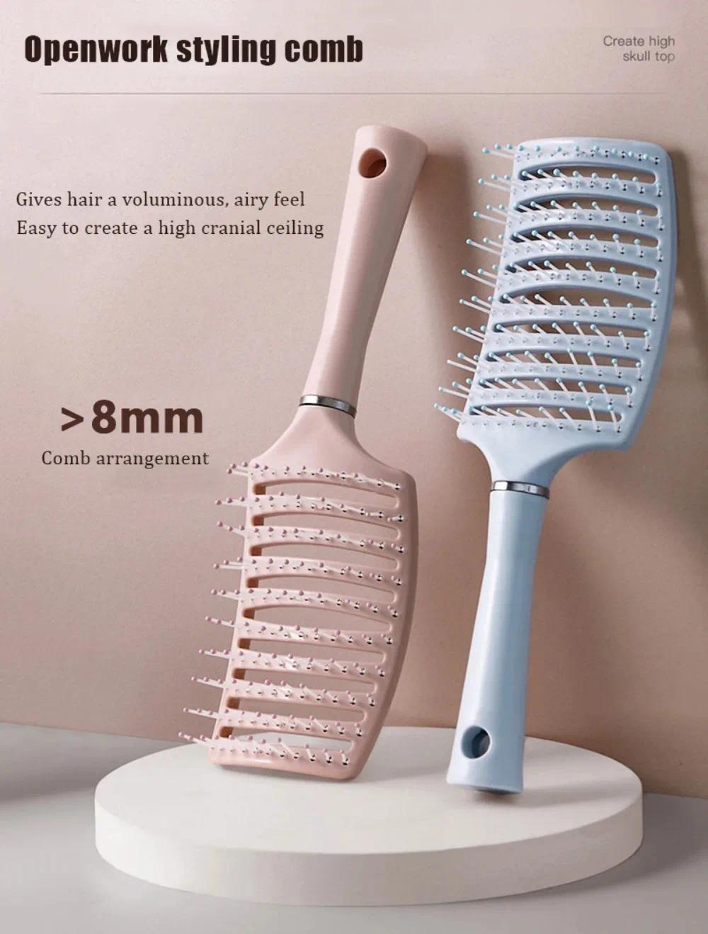 Anti-Hair Loss Air Cushion Massage Hair Brush - Fluffy Hair Styling Tool For All Hair Types Long Thick Thin Curly Natural