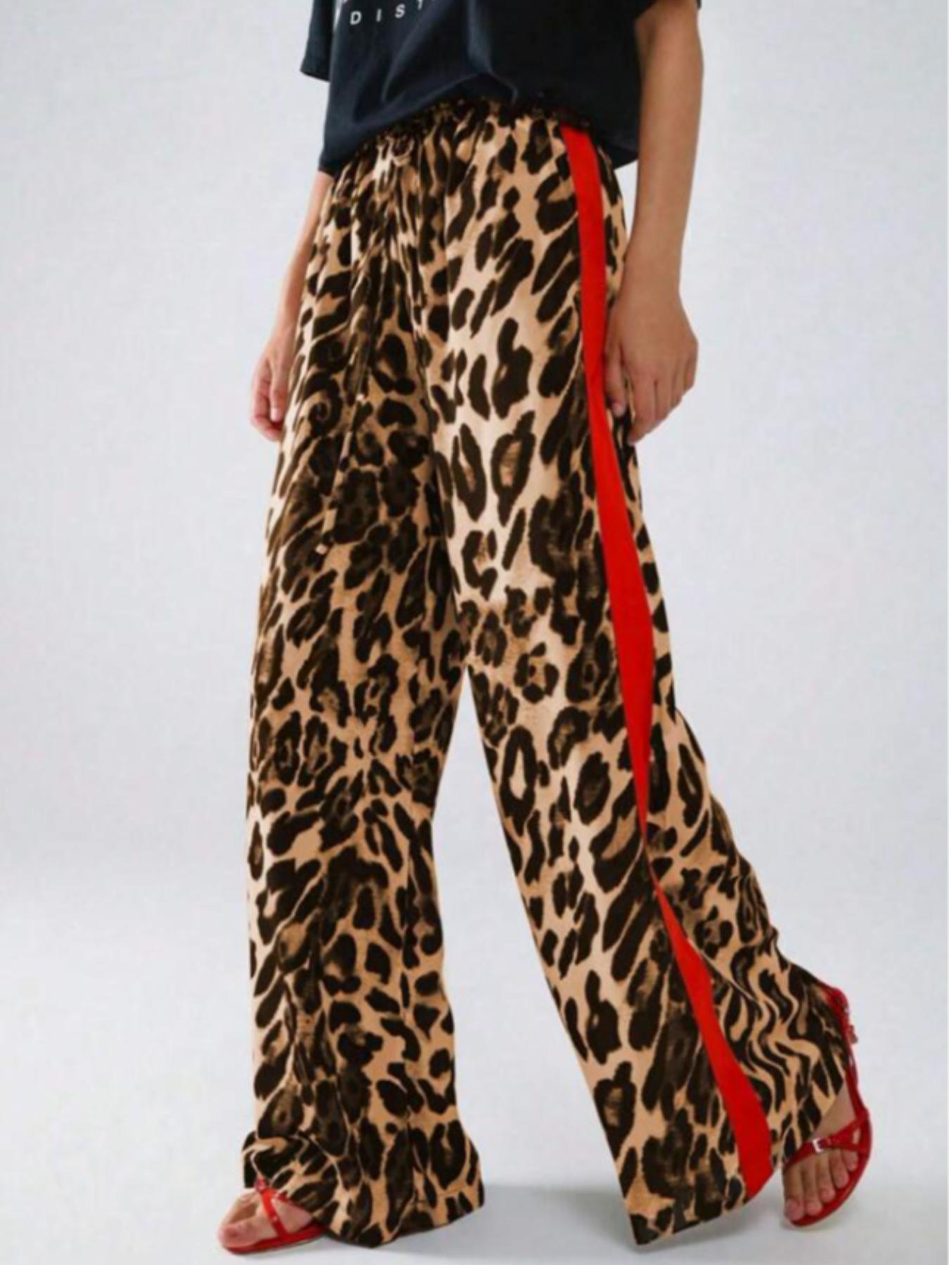 Women's Leopard Print  Pants, Casual Comfy Trousers for Daily Wear, Ladies Bottoms for All Seasons, Womenswear, Loungewear