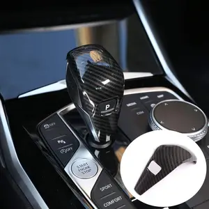 Eiseng Car Carbon Fiber Gear Shift Knob Head Cover Trim for BMW G20 3 Series 330i M340i G29 Z4 2019 2020 2021 2022 2023 2024 / G22 4 Series Coupe M440i 2021 Interior Accessories