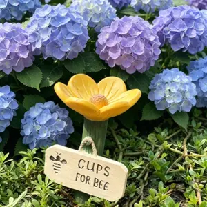 Bee Drinking Station Set, Garden Insect Water Cup, Flower Shape Bee Drinking Station, Butterfly and Bee Waterer, Gardening Accessories, Nectar Feeder