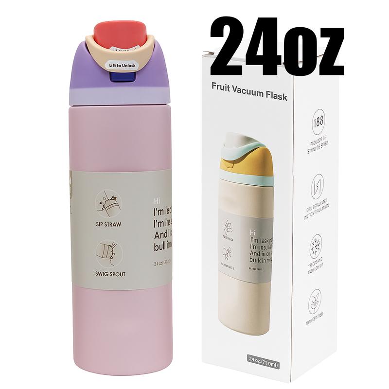 19/24/32oz Vacuum Insulated Thermal Tumbler with Flip Lid, Keeps Drinks Hot 12H/Cold 24H, Leakproof Travel Coffee Mug for Home or Office Desk, Insulated Cup for Indoor Use, Reusable Thermal Mug, Vacuum Flasks, Great Gift for Women, Men and Friends