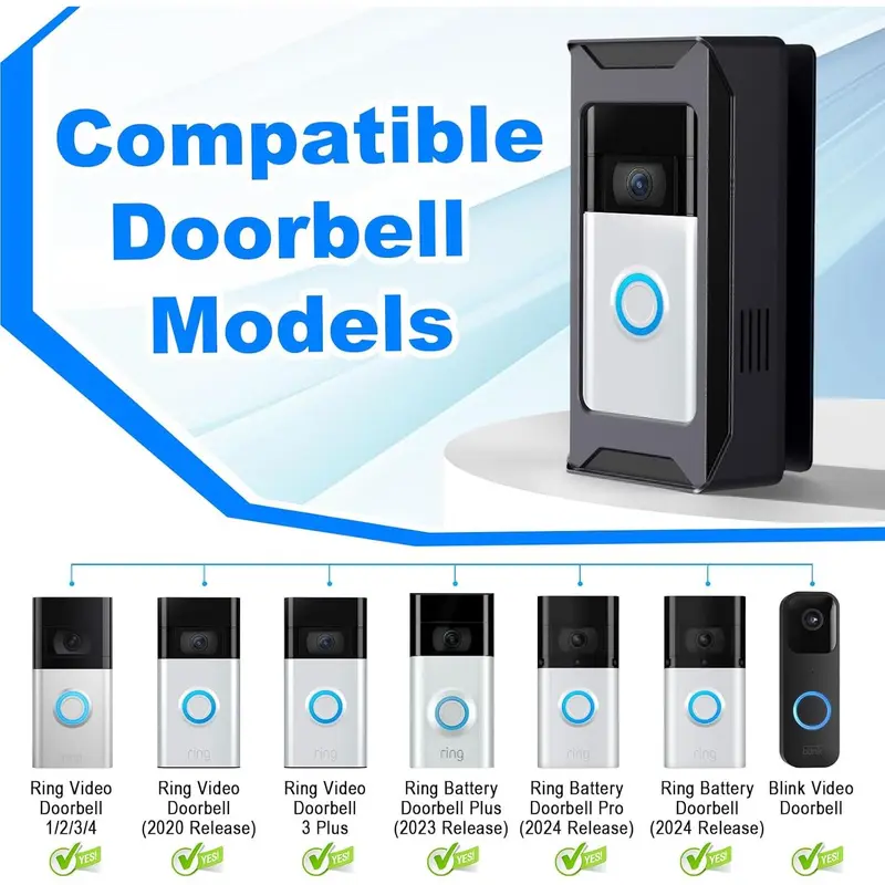 Anti- Video Doorbell Mount Compatible with Ring/Blink Camer