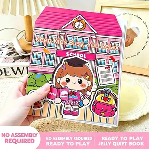 No Assembly Sticker Activity Book, Reusable & Washable Stickers, Multi-Theme Early Learning, Portable for Kids, Home & Travel Use