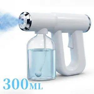 Professional K12 Nano Spray Gun, Blue Light, Nebulizer, Nano Steam Function, Wireless Rechargeable, Portable, Ideal for Home, Pet, Salon, Office, Travel, Tool