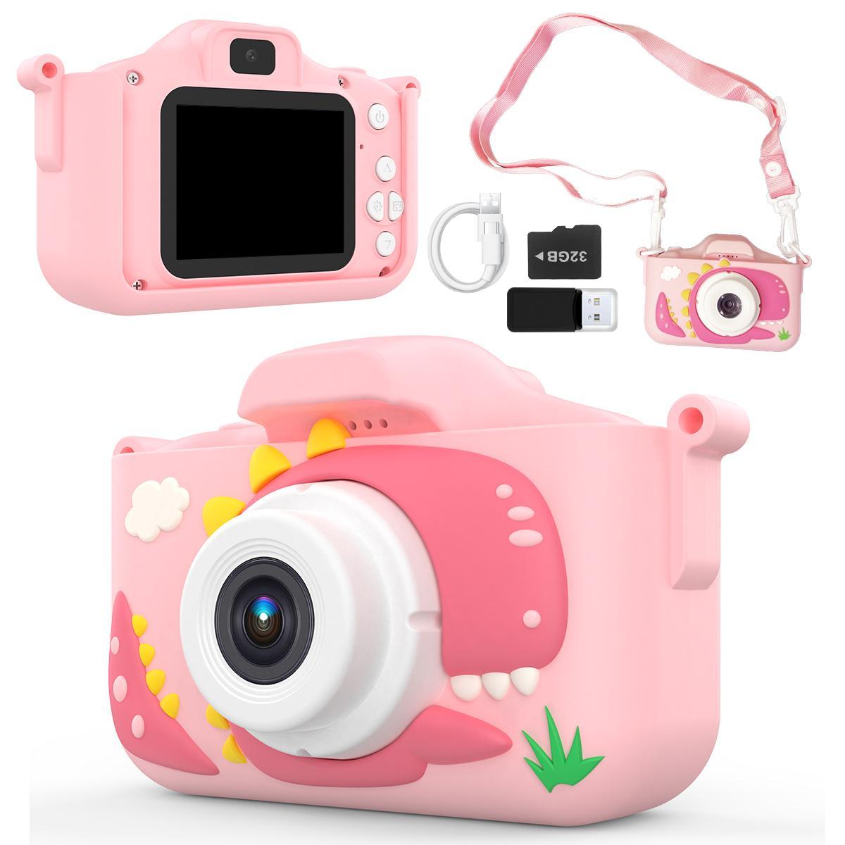 Camera Toy, USB Rechargeable 48MP 1080P Camera Toy with 32G Memory Card & Card Reader, Educational Toy for Boys & Girls, Portable Camera, Digital Cam