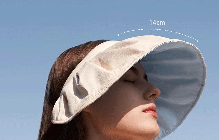2025 Banana Shell Sun Visor Cap with Female  Protection in Summer Covering Face Beach Visor Riding Empty-top Bucket Hat