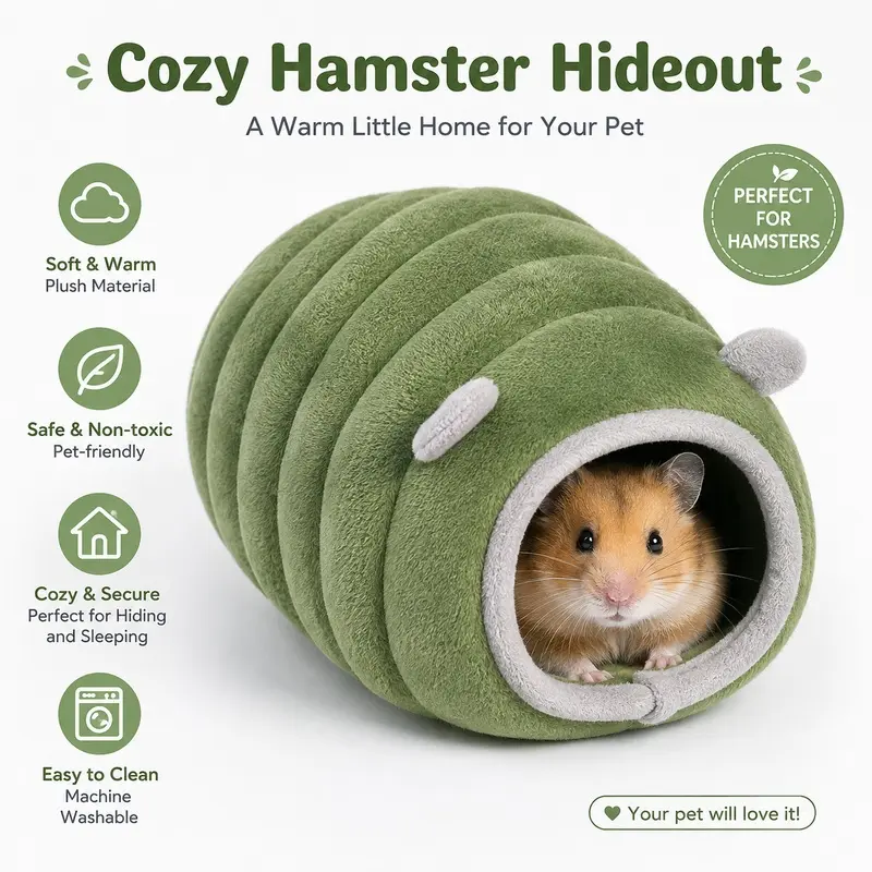 Hamster Cotton Nest, Windproof and Warm, Semi-enclosed Yurt-style Nest for Hedgehogs, Guinea Pigs and Chinchillas, Hamster Pet Supplies