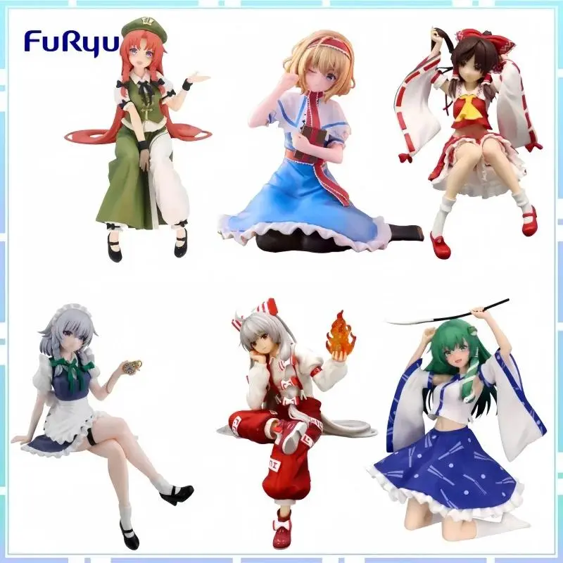 FuRyu Official Anime Touhou Project Kochiya Sanae Hakurei Reimu Izayoi Sakuya Fujiwara No Mokou Hakurei Reimu PVC Figure Model
