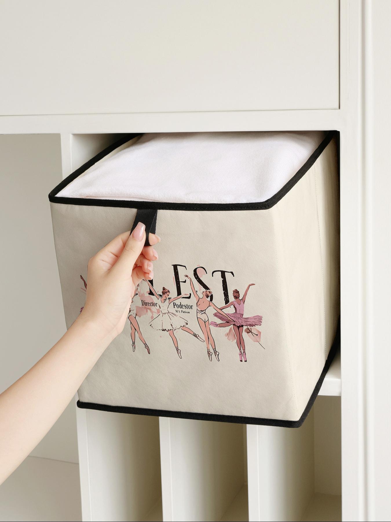 Dancing Girls Print Open Storage Box, Stackable Drawer Organizer, Durable Multi-Functional Design for Home Dorm Room Organization