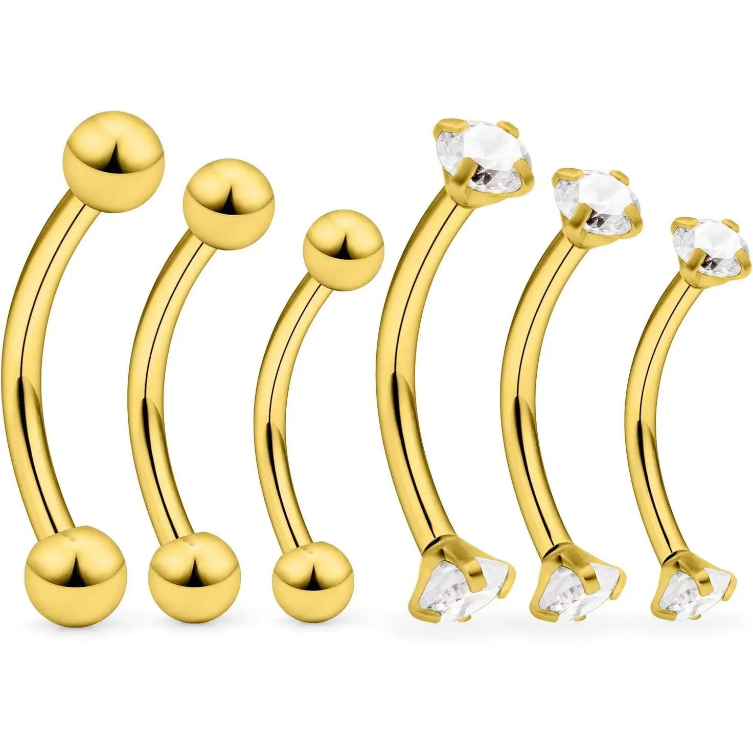 piercing kit 16G Rook Piercing Jewelry Eyebrow Rings Hypoallergenic Surgical Steel Vertical Lip Labret Belly Snake Eye Tongue Ring Daith Earring Piercing Jewelry for Men Women Curved Barbells 6mm 8mm 10mm