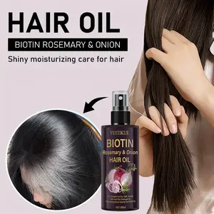 Yuitikue Hair Care Oil for Damaged Hair, Biotin Rosemary Onion Nourishing Strengthening, 100ML Liquid Formula, 12 Months Shelf Life
