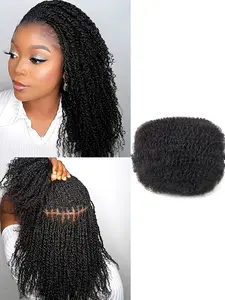 Afro Kinkys Bulk Human Hair for Dreadlocks Extensions and Locs Repair 1 Pack 30 Gram Afro Kinky Curly Human Hair Bulk for Twist