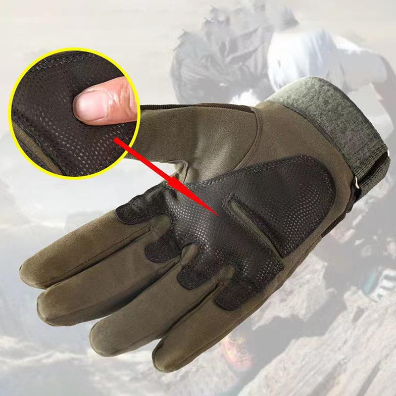 Outdoor Tactical Gloves for Sports & Military Enthusiasts - Heavy-Duty Locomotive Riding Gloves with Anti-Slip Palm, Shock-Absorbing & Breathable Design for Hiking, Camping & Motorcycle Use
