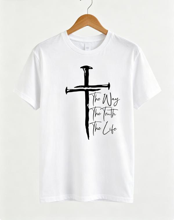 "Love Like Jesus" Geometric Unisex Graphic Tee, Crew Neck Polyester, Casual Golf Gift T-Shirt