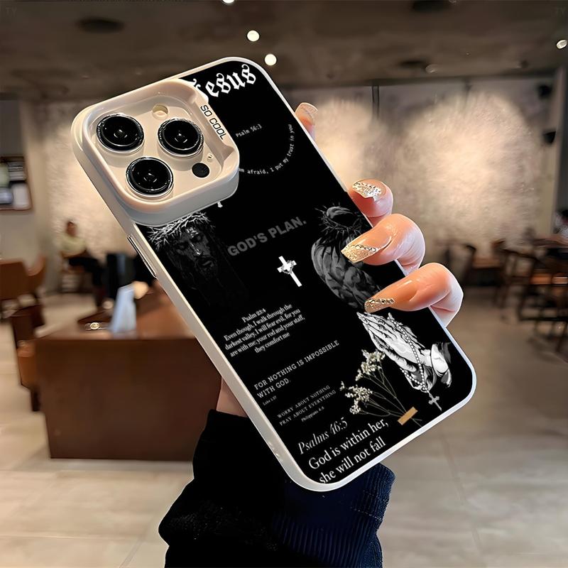 Multi-color Faith Jesus Cross Pattern Mobile Phone Case for iPhone17 16 15 14 13 12 11 Pro Max Plus Luxury Shockproof Protection Back Cover