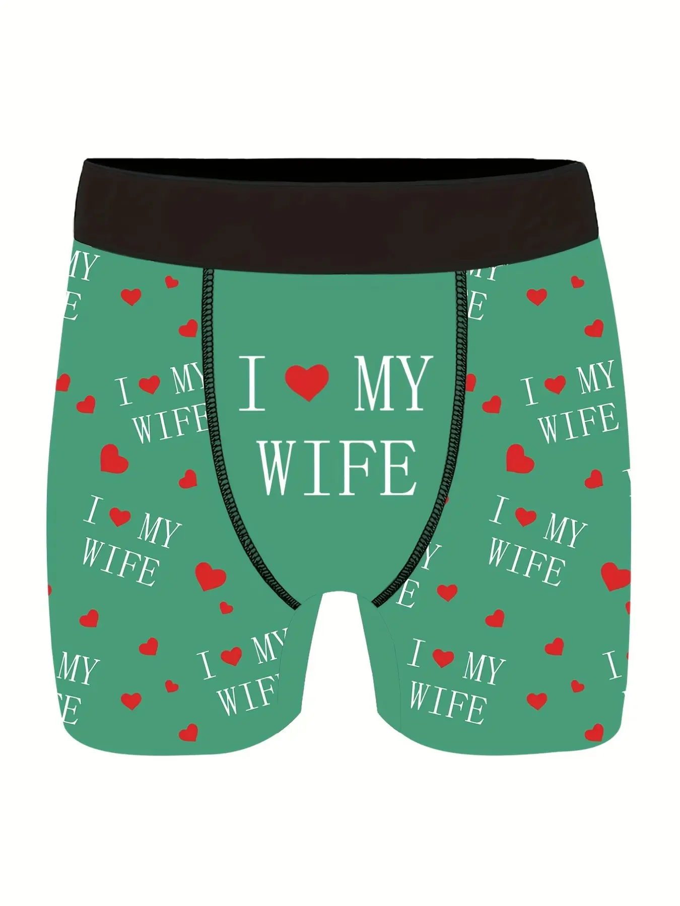 Men's Sporty Animal Print Shorts, Fitted Unlined Long Briefs, Four Colors Letter/heart Print, Casual Athletic Underwear