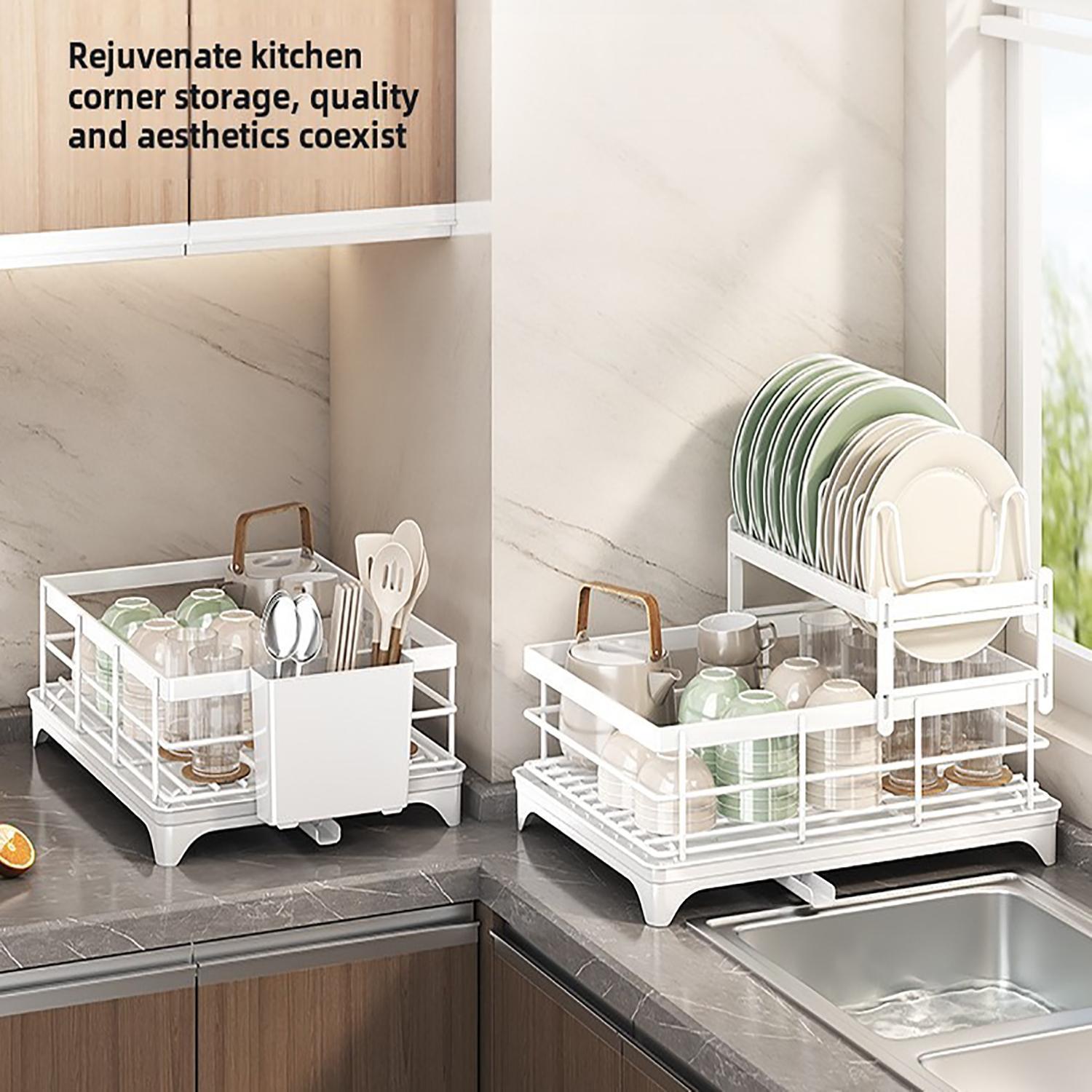 Kitchen Dish Drying Rack, Kitchen Dish Drain Rack, Household Dish Storage Rack, Kitchen Organizer, Home Organizer, Kitchen Accessories