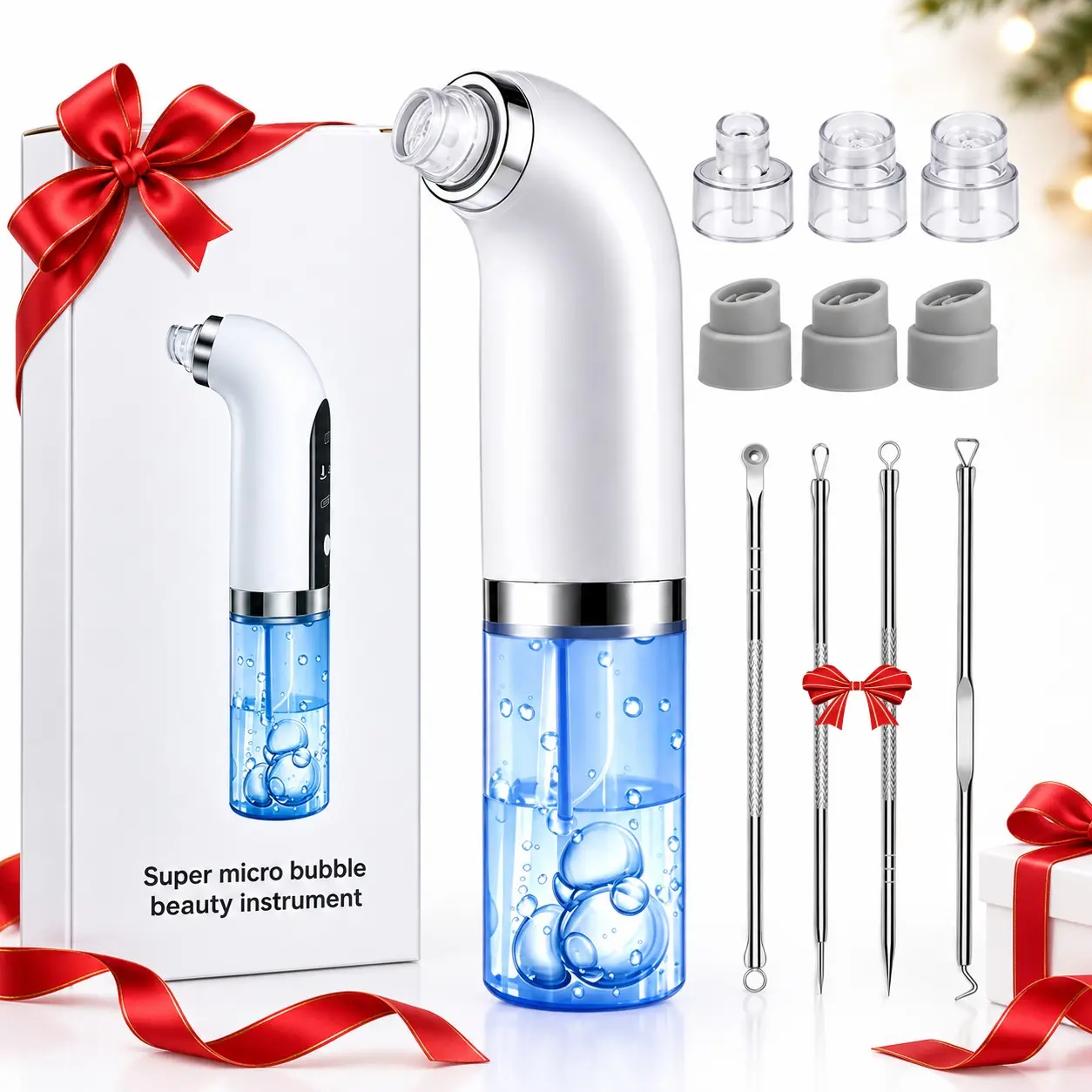 Blackhead Remover Pore Vacuum,Facial Pore Cleaner Blackhead Vacuum (White)