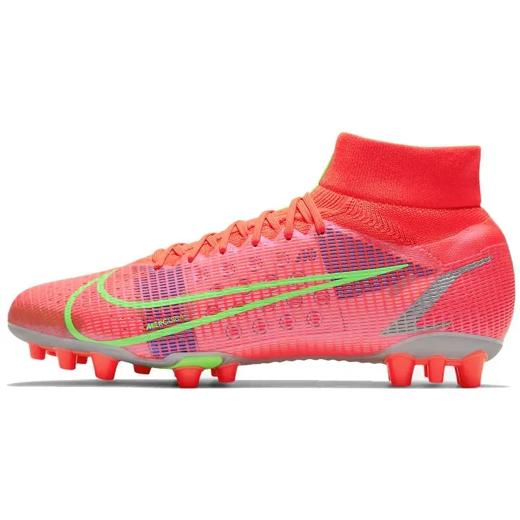 Men's Nike Mercurial Superfly 8 Pro AG Football Cleats - House White Official Maison Mihara Shoes with Anti-Slip Grip, Breathable Mesh, Flyknit Upper, TPU Sole, Wear-Resistant Features
