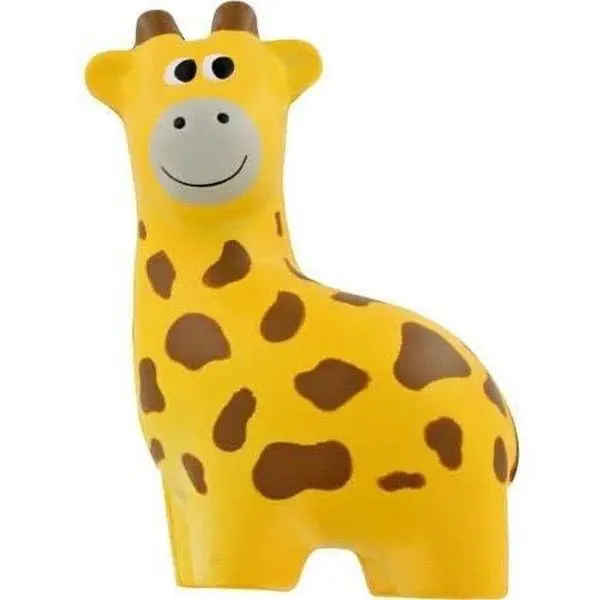 Squeeze this foam giraffe to help release the stress of a busy day and he'll always keep smiling