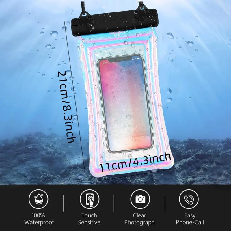 Waterproof Touchscreen Phone Case, PVC Material, Includes Lanyard, Smooth Surface, Ideal for Swimming, Beach Activities, Travel, Outdoor Use