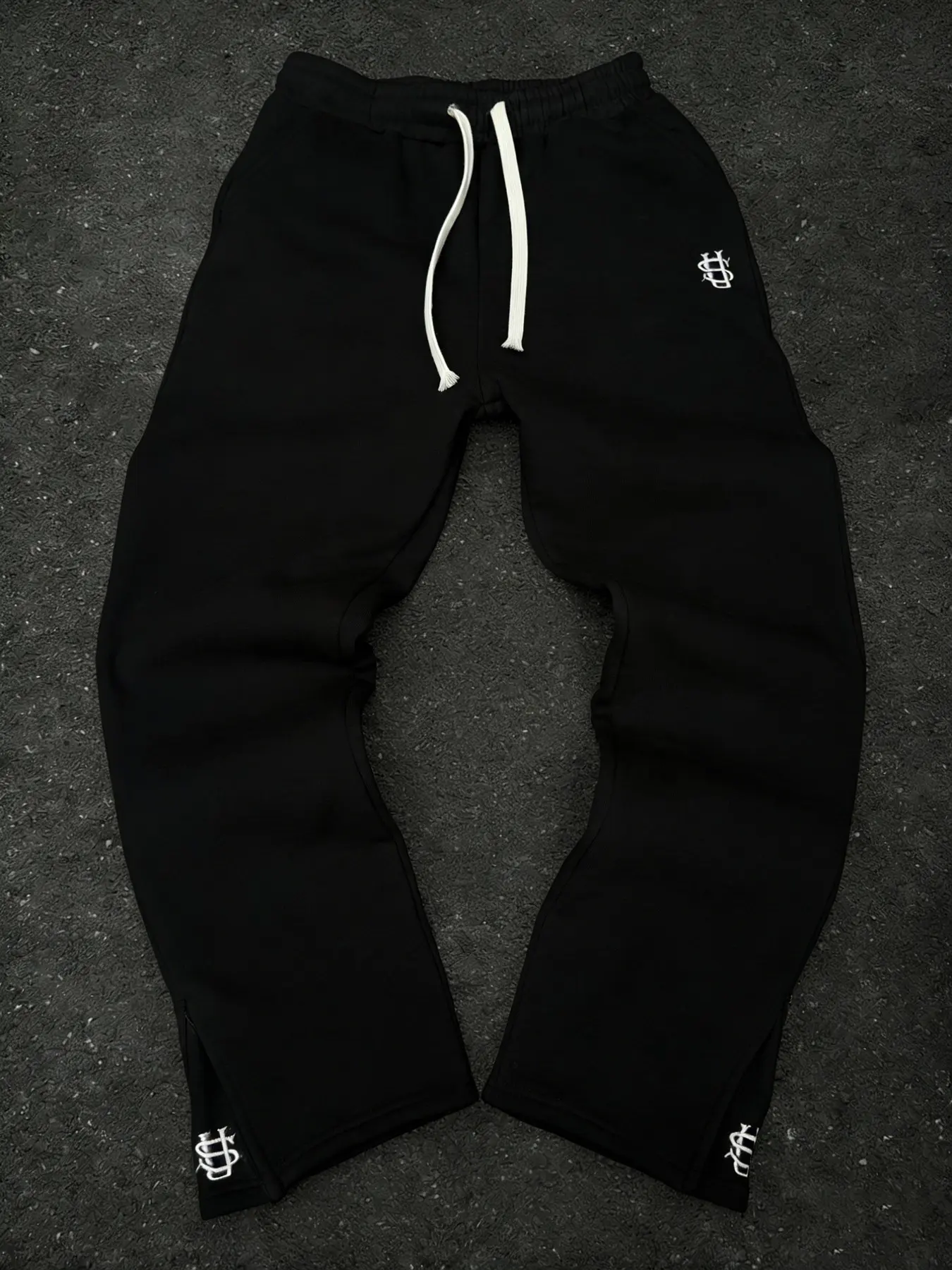 Men's Elastic Waist Straight Leg Sweatpants, Soft Fleece Wide Leg Jogger, Loose Fit Pocket Sports Pants, Athleisure Fitness Pants, Ideal for Fitness, Daily Wear, Street Style, Travel, Home Relaxation