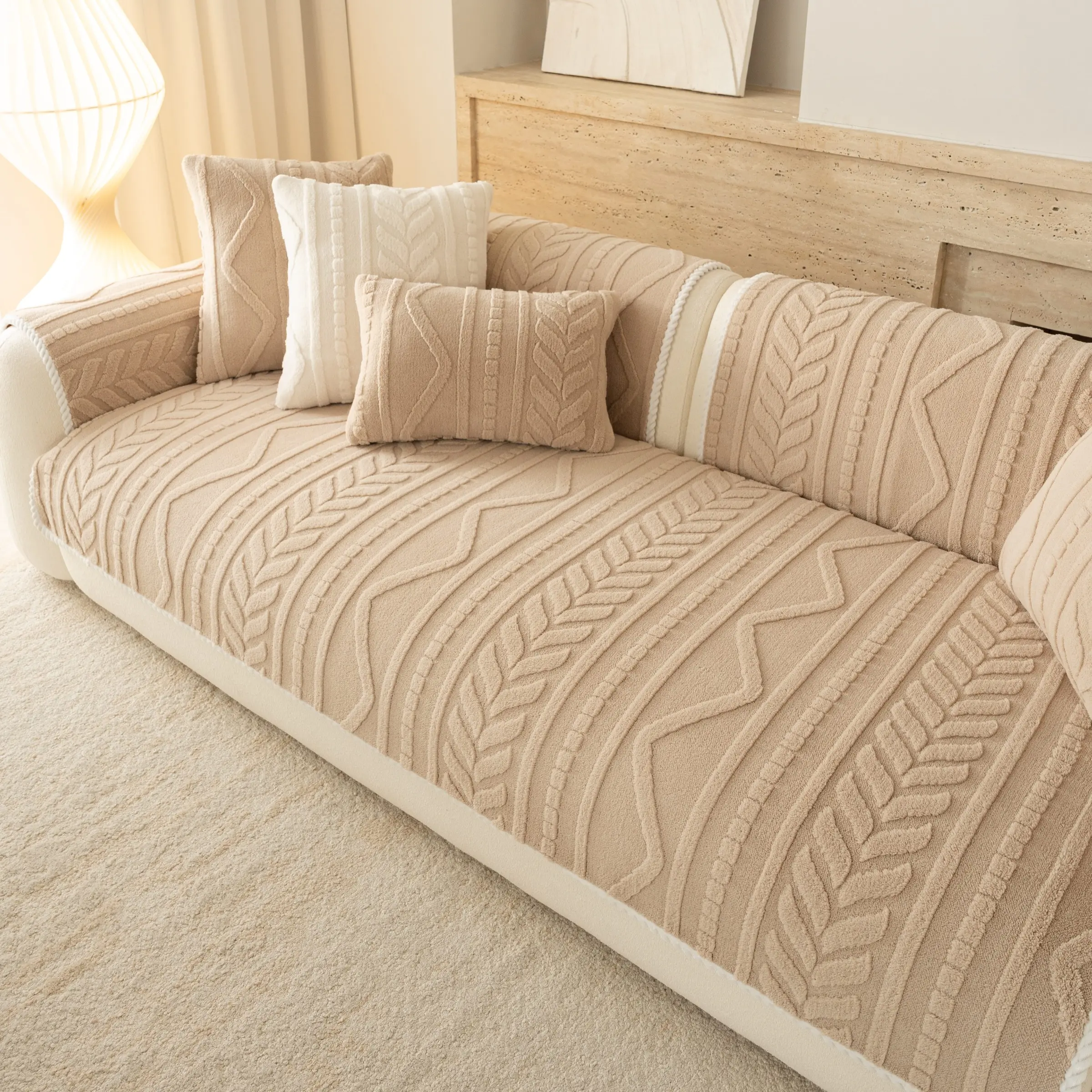 1pc Universal Sofa Pad, Dustproof Sofa Protector, Simple Style, Fits 1/2/3/4 Seater Sofas, Non-Slip, Pet-Friendly, Suitable for Large Living Rooms